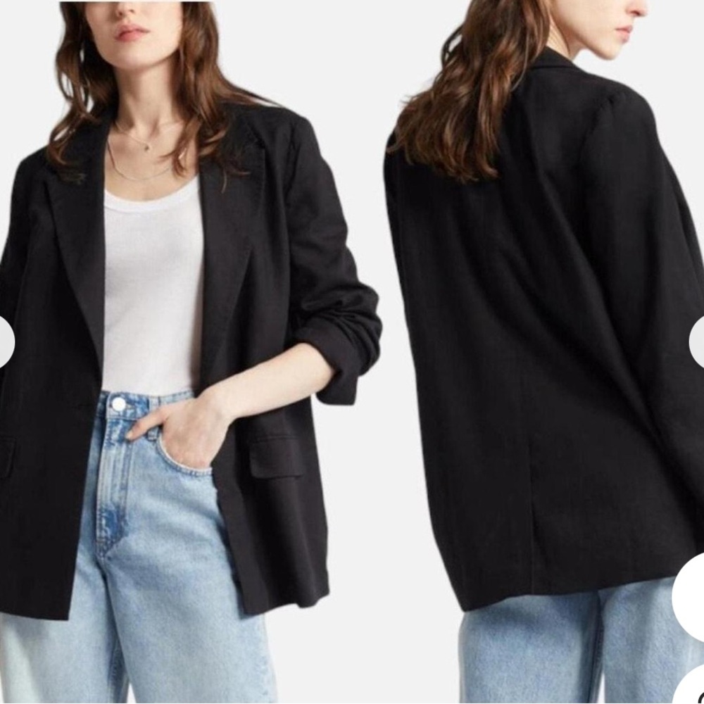 Treasure & Bond Women's Black Jacket Sz S linen viscose